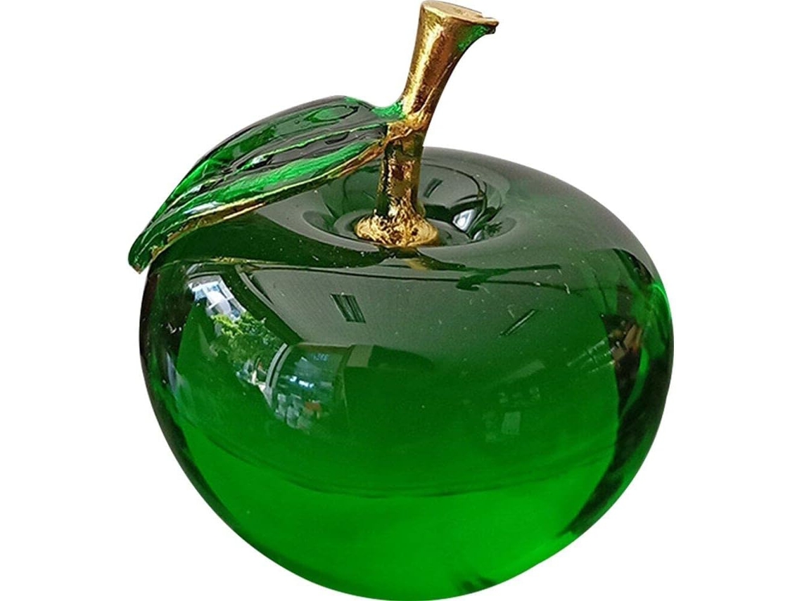 Ornamento De Pomme En Verre, Decoração Transparente, Estatuetas De Coleção De Frutas,