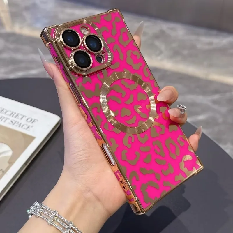 Capa Magnética À Prova De Choque Com Revestimento Macio Para Iphone 13 Pro (vermelha)