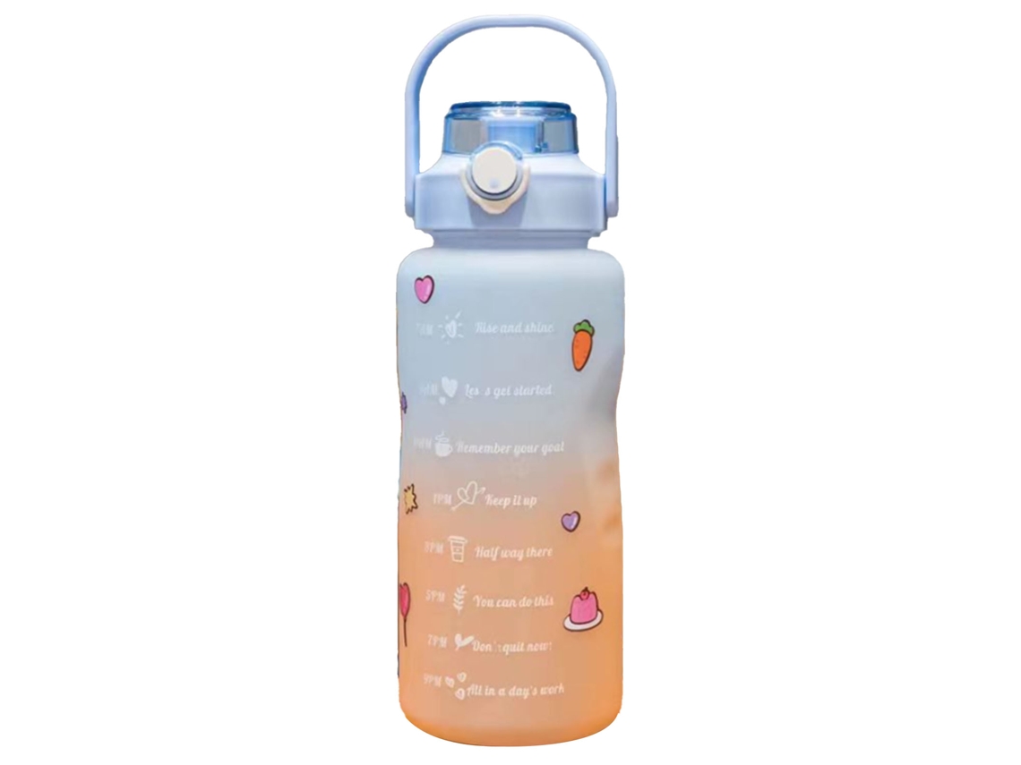 Garrafa de Palha Anti vazamento 2000ml Azul Gradiente