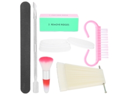 Kit De Acessórios Para Unhas Com 7 Peças: Bandeja, Pincel, Lixa E More