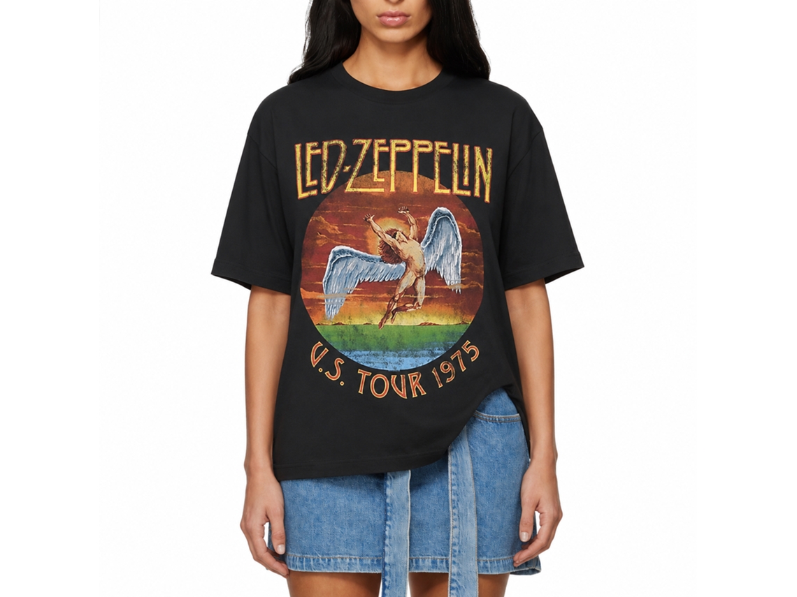 Led Zeppelin Usa Tour '75 T-shirt Classic Unisex Adults Size:m
