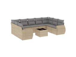 Garden Sofa Set, Garden Sofa Sets Vidaxl Bege Rattan / Vime (n/a)