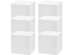 Conjunto De 6 Cubos De Espuma Não Pintados Para Decoração De Casa, Projetos Criativos, Eventos E Modelagem