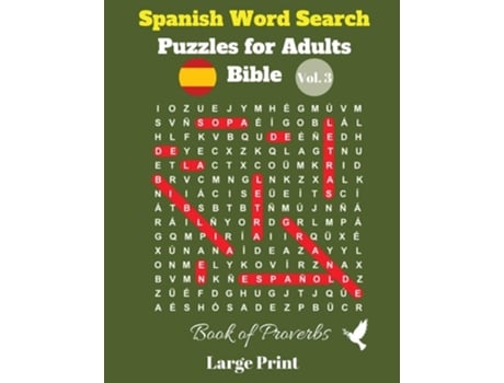 Livro Spanish Word Search Puzzles For Adults Bible Vol. 3 Book Of Proverbs, Large Print De Pupiletras Publicación (espanhol)
