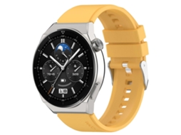 Pulseira De Silicone Com Fivela Prateada Para Huawei Watch Gt 3 Pro 46mm 22mm Com Cabeça Saliente