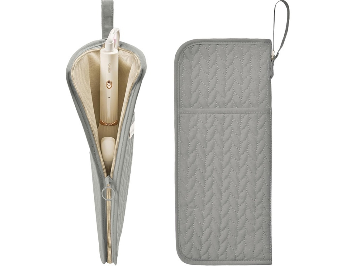 Bolsa Para Prancha De Cabelo Com Proteção Térmica Com Fecho Cinzento Elysve