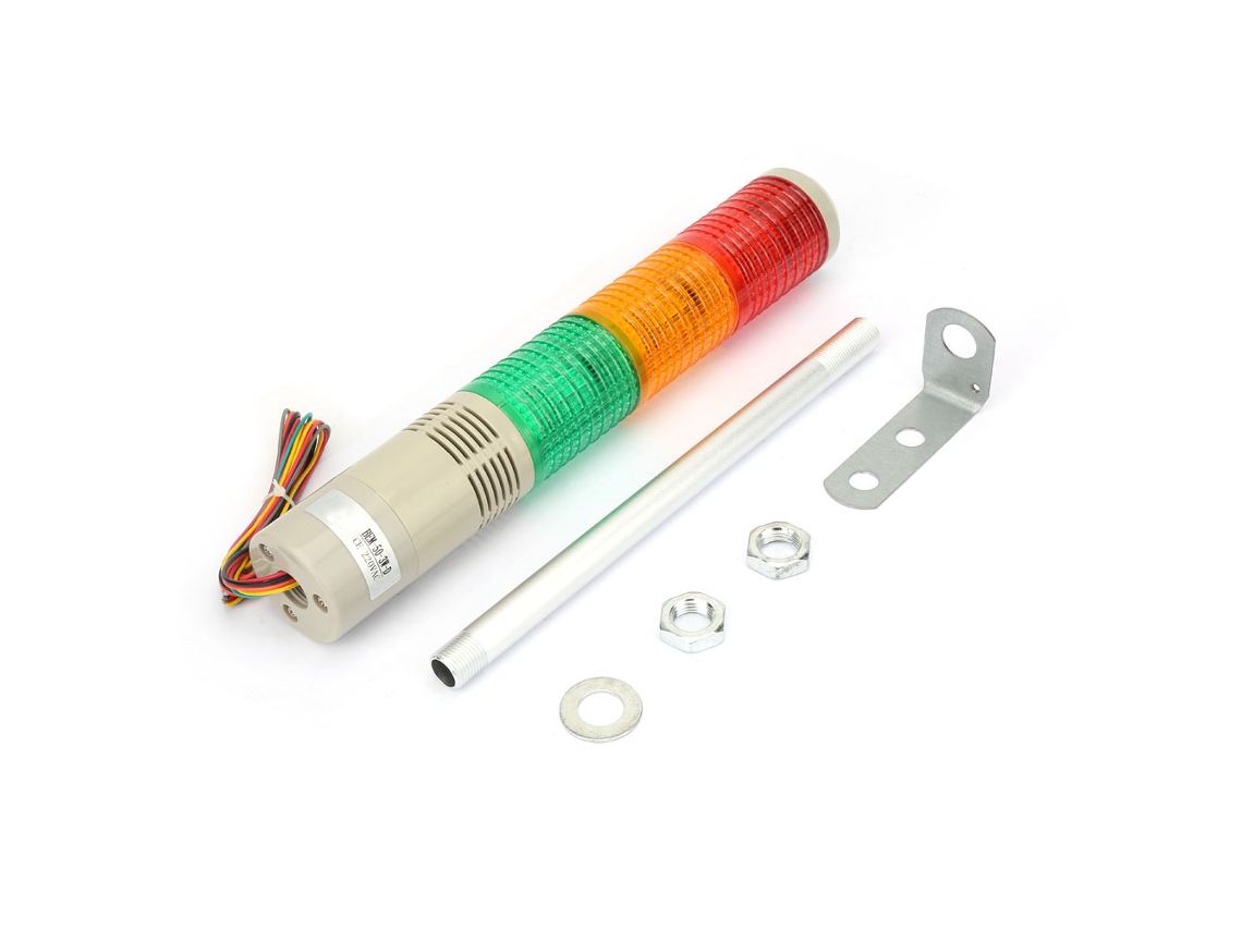 Luz De Aviso Led 220vac Para Máquinas Sinal Constant Indicator De Cuidado