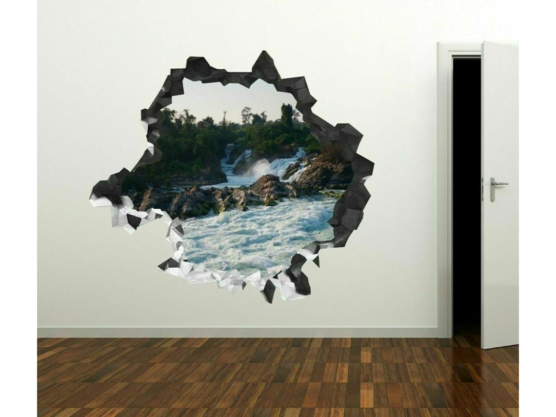 Adesivos De Pedra Agitada Rio Muraux Personnalisés Adesivos Muraux Arte 3d Arte Da Natureza