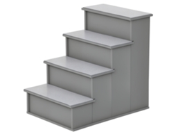 Escadas para pets, 4 degraus, até 30kg, 40x59x54,2cm, cinza
