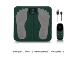 Almofada De Massagem Ems Para Pés Com Controle Remoto Acupressura E Amassamento Profundo, Recarregável E Portátil Tecido Condutor Branco Sfushos