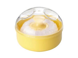 1 Peça Caixa de Esponja Pó Facial Macio para Corpo Cosméticos Amarelo UISAVE