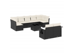 Garden Sofa Set, Garden Sofa Sets Vidaxl Preto Rattan / Vime (n/a)