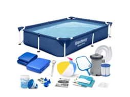 Piscina De Estrutura Retangular 221x150x43 Cm 16 Em 1 Bestway 56401n
