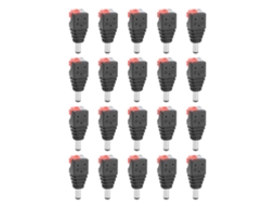 20 Peças Conector De Alimentação Dc Fêmea 5.5x2.1mm Adaptador De Plug Macho Com Pressão