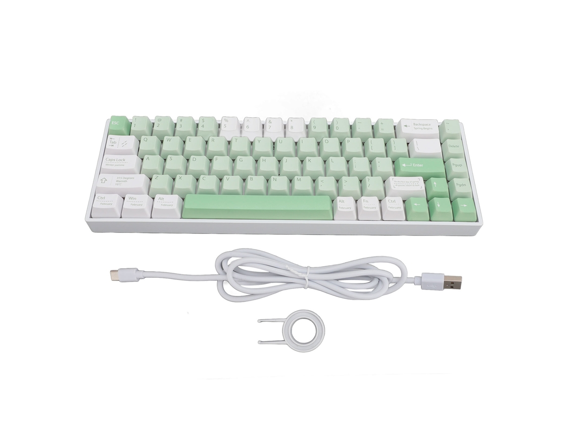 Teclado Mecânico 68 Teclas LAXISCREED Sem Fio Rgb