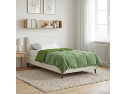 Vidaxl Edredom De Verão Simples Verde 140 X 220 Cm Microfibra