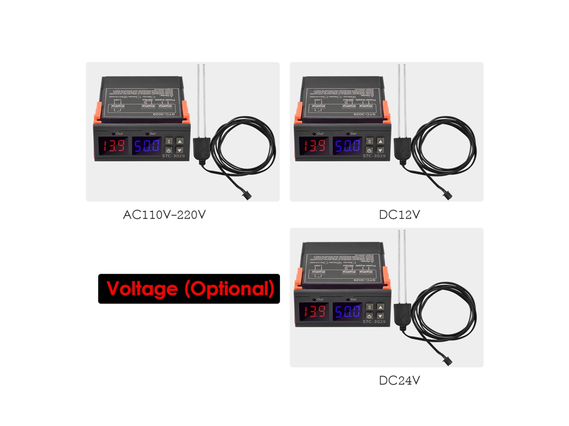 Controlador de Umidade do Solo Digital Mini Led com Sensor 0 100%rh 10a Ac110v 220v Sonda 1m | S/MARCA