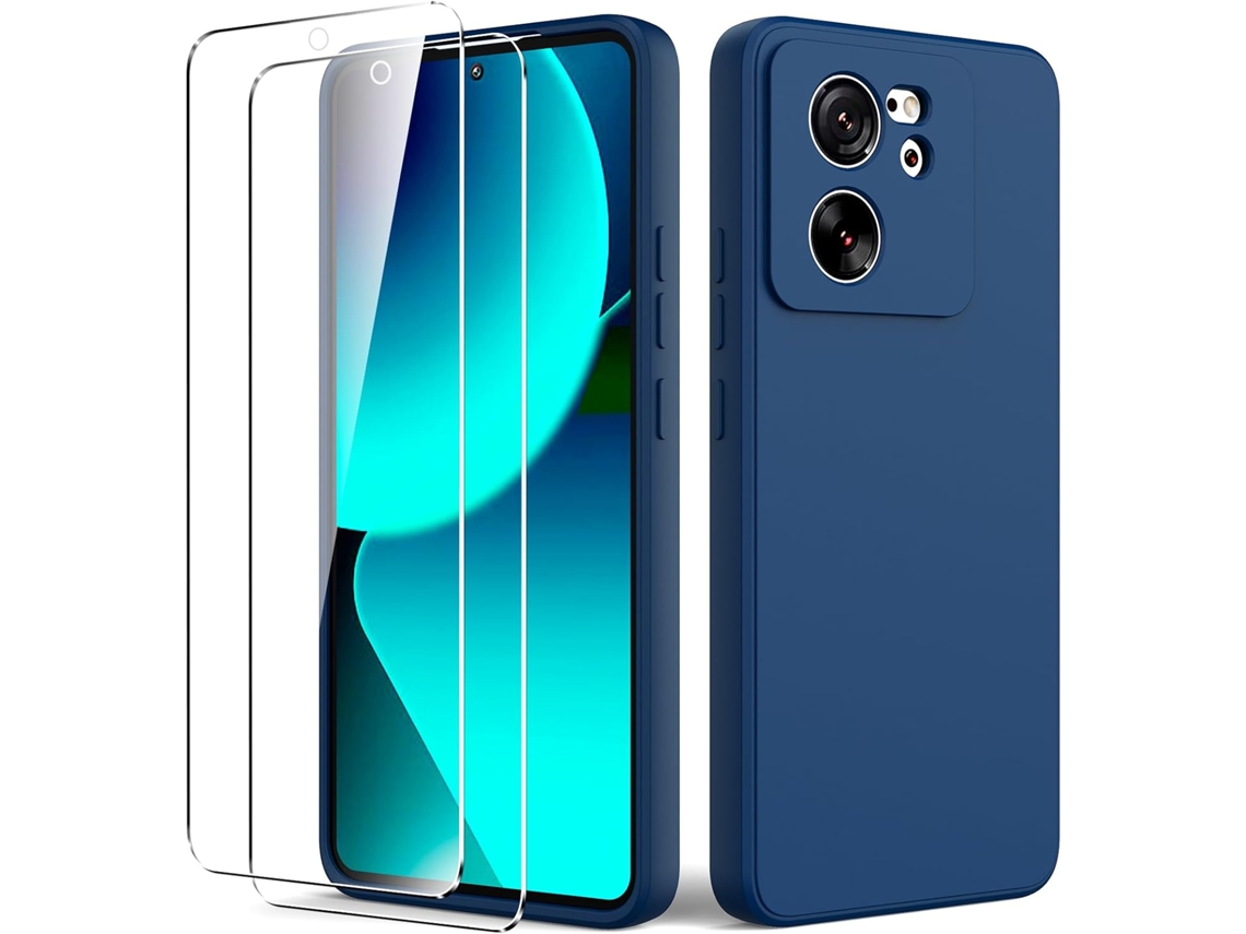 Película De Ecrã Protetoras Antichoque Para Xiaomi Xiaomi 13t/13t Pro/redmi K60 Ultra Hongwe. Pele Sintética Azul