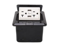 Tomada De Mesa 20a Com 3 Tomadas E 2 Usb