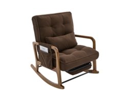 Cadeira De Balanço Moderna Com Apoio Para Os Pés,cadeira Para Bebês Em Corda Com Bolsos Laterais,ergonômica E Reclinável,ideal Para Salas E Quartos