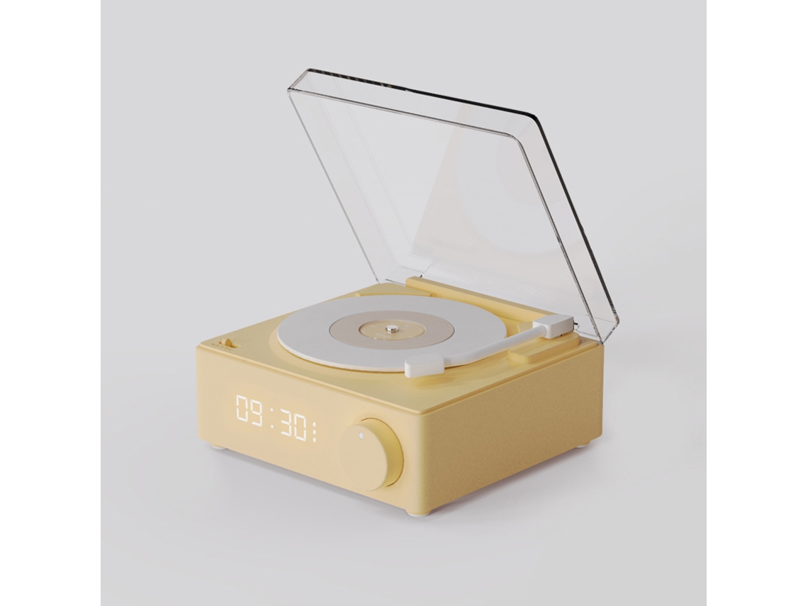 Gira-Discos SZSMART  Wireless Smart Bluetooth Speaker Vinyl Record Player Alarm Clock Audio W-Yx-005