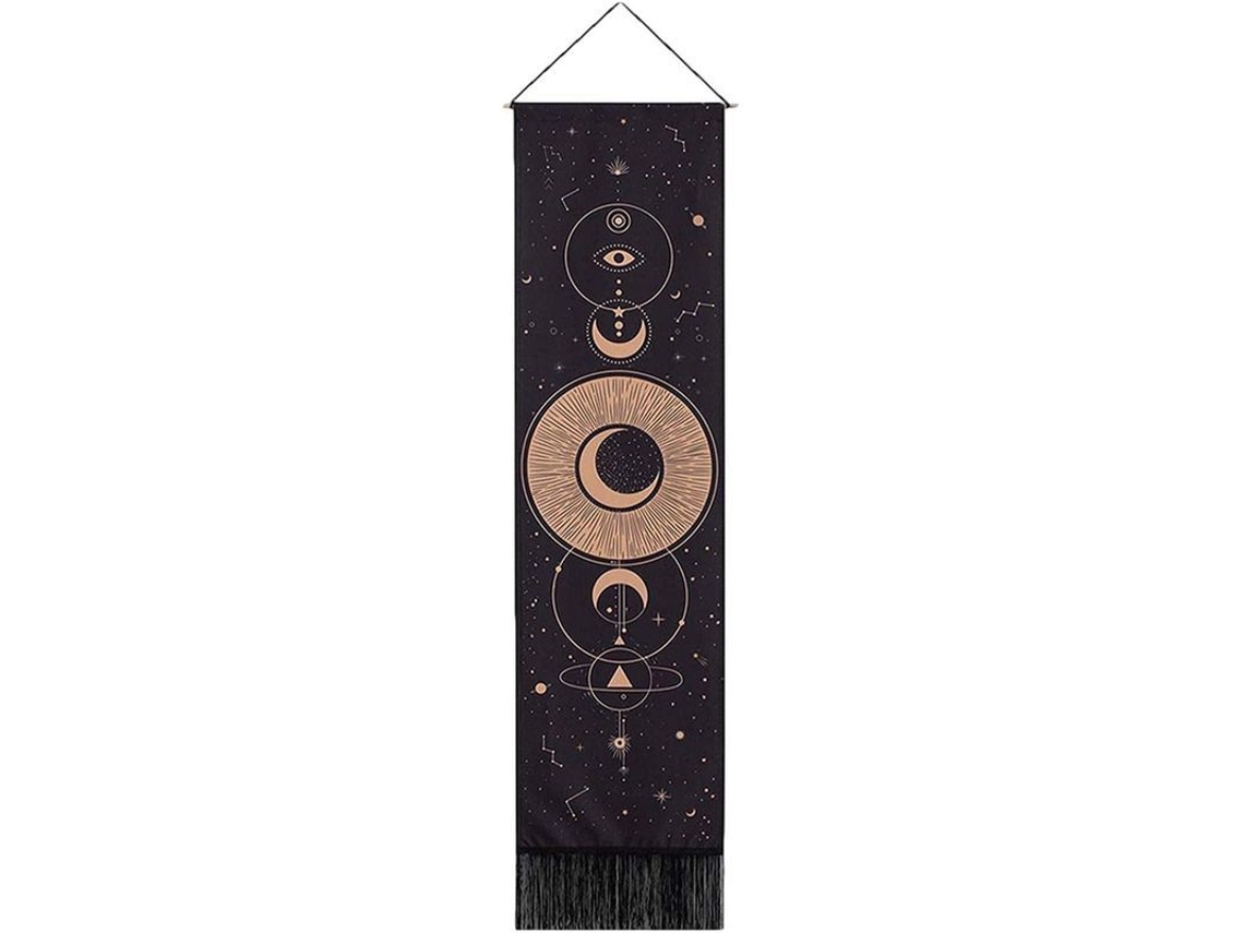 Tapestry De Fases Lunares Arte Bohemio Parede Algodão Decoração Residencial Mural