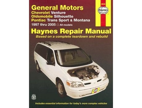 Livro General Motors covering Chevrolet Venture, Oldsmobile Silhouette, Pontiac Trans Sport Montana Haynes Repair Manual de Ken Freund (Inglês)