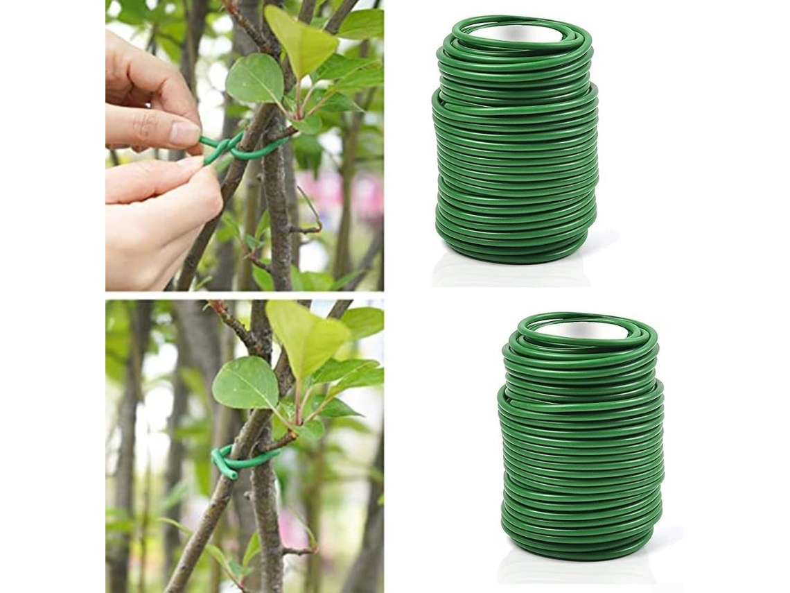 Conjunto De 2 Abraçadeiras De Arame Flexíveis E Reutilizáveis Para Jardim