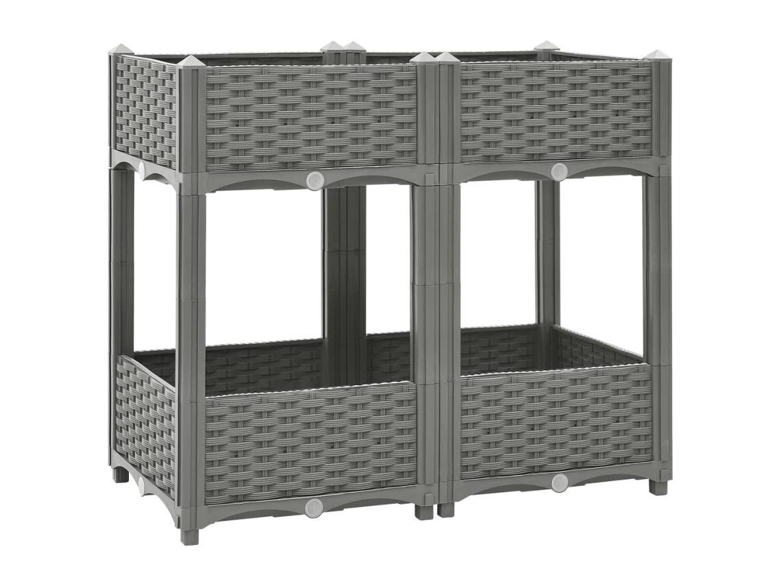 Raised Bed, Raised Beds Vidaxl Cinzeto Polipropileno (80 X 40 X 71 Cm)