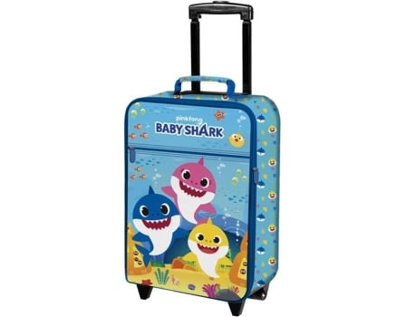 Mala De Cabine Macia De Homem Baby Shark Trolley Formato Poliéster Azul (3x18cm)