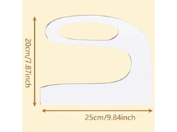 2ª Tábua De Corte Curva E Angulada Com Formato Irregular: Firme E Robusta, Ideal Para Desenhar E Cortar Formas.