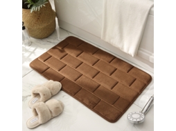 Tapetes de Banho Antiderrapantes Absorventes de Secagem Rápida para Decoração de Banheiro Café EVELTEK 40x60CM