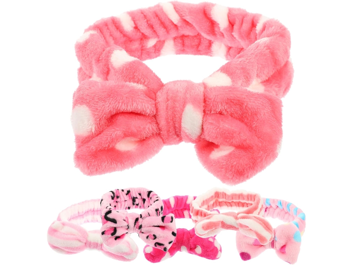 De 6 Faixas De Cabelo Para Maquiagem Em Fleece Coral Da Nuobesty, 6 Cores Sortidas, Faixas De Cabelo Fofas Para