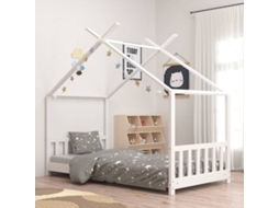 Kids Bed Frame, Kids Bed Frames Vidaxl Branco Madeira De Pinho (80 X 160 Cm)