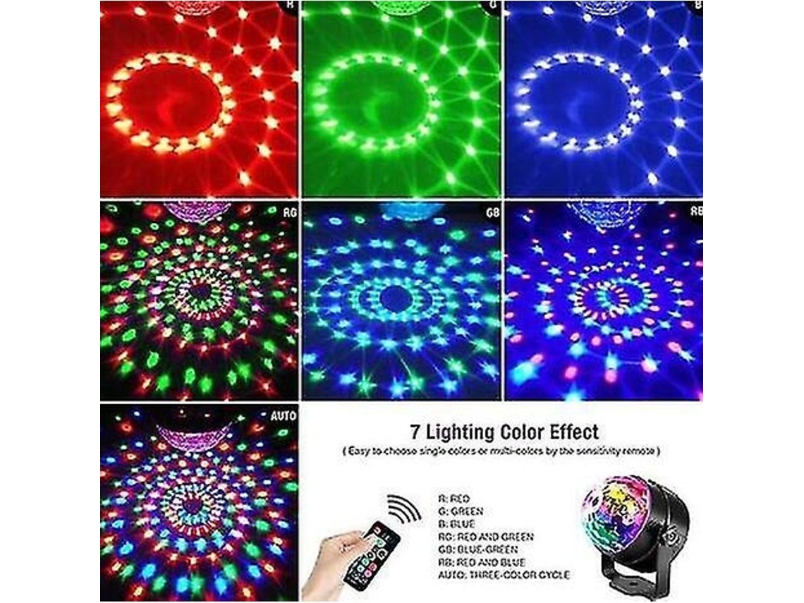 Bola De Disco Activada Por Voz 2025, 7 Colores Com Controle Remoto E Modos De Luz