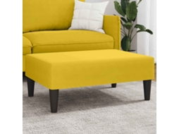 Vidaxl Apoio De Pés 77x55x31 Cm Veludo Amarelo