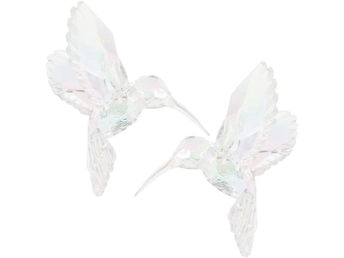Kit de 2 Pingentes de Pássaros em Acrílico com Design Iridescente. Elegante Decoração Suspensa para Paredes e CHABERLU