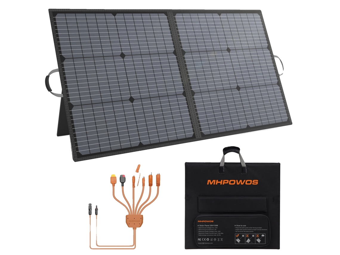 Painel Solar, Design Dobrável, Alta Eficiência, Painel Solar De 110w Oem