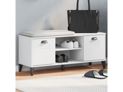 Vidaxl Sapateira Viken 106x35x45 Cm Derivados De Madeira Branco
