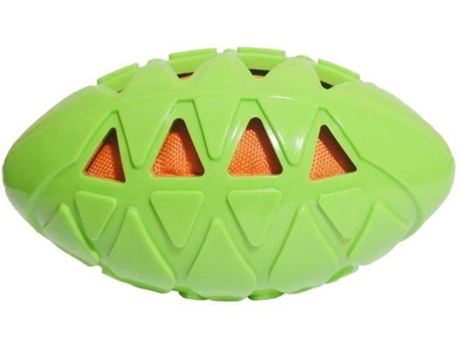 Mordedor para Cães  Rugby Borracha Verde (18 cm)