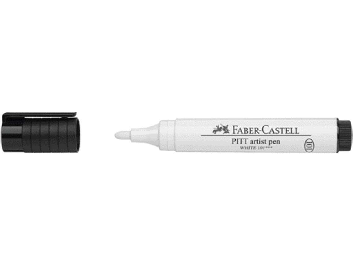 Caneta de Tinta FABER-CASTELL Caneta Artística Pitt Branca