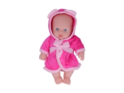 Walshlxq muñeca Bebe Reborn Realista 8 Polegadas Muñeca Neonata Simulada com Vestido Vermelho Rosa de Vinil