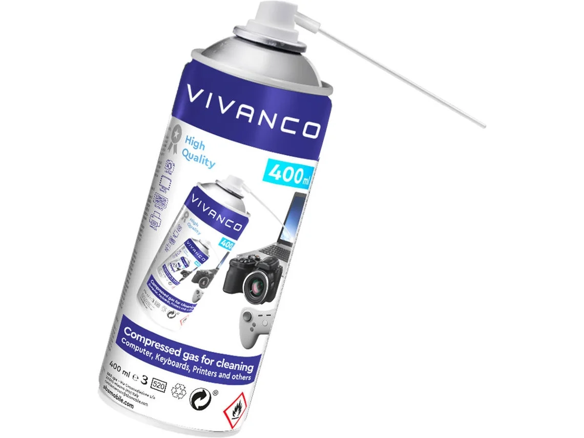 Kit Lata Gás Limpeza VIVANCO 2x 400 ml