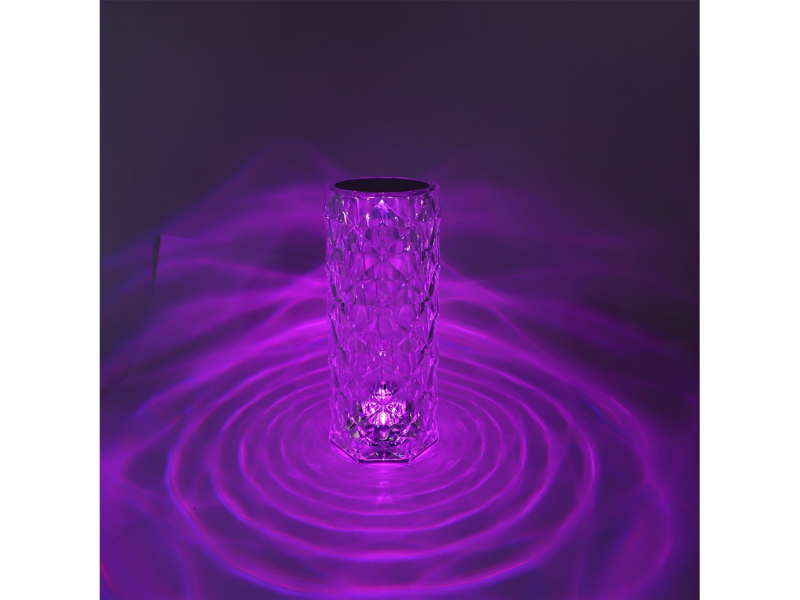 Lâmpada De Mesa Acrílico Com 16 Efeitos Rgb Touch Control