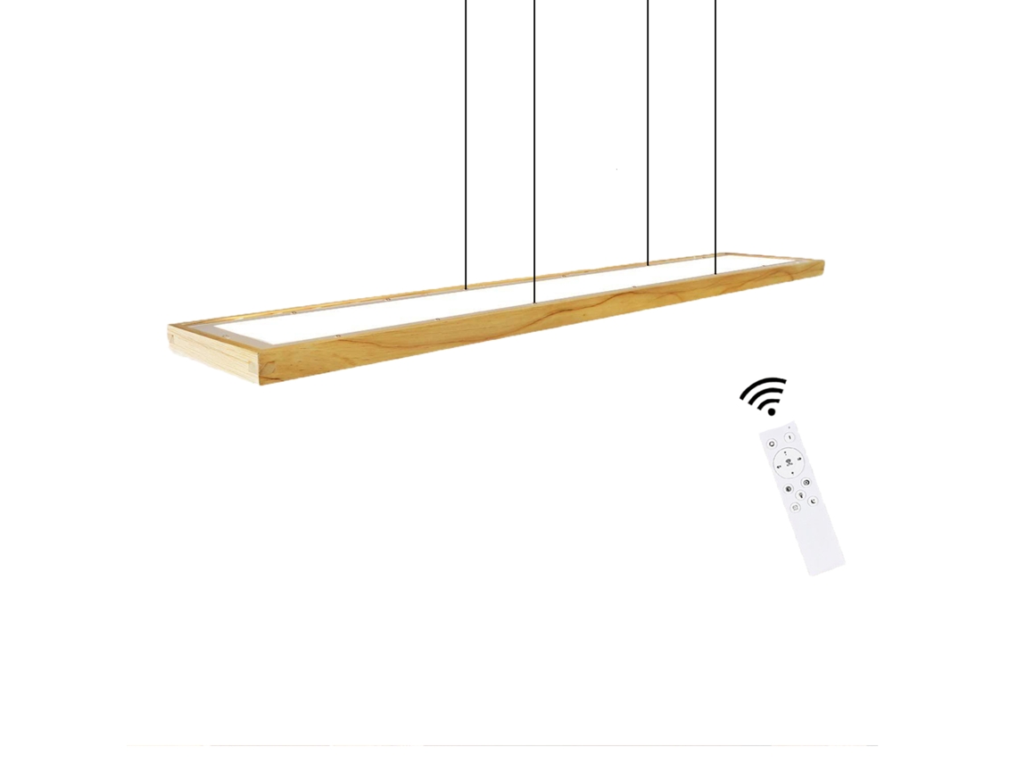 Led Luz Pingente Mesa de Jantar Lâmpada Pendurada Madeira-Regulável Pendurado Luz 40W com Controle Remoto Moderna Lâmpada de Mesa de Jantar NETTLIFE
