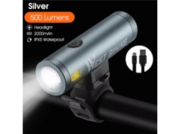 Farol Dianteiro Para Bicicleta West Biking 500lm 85 Preto Recarregável Via Usb 5000mah Alcance De 200m Fabricado Em Liga De Alumínio