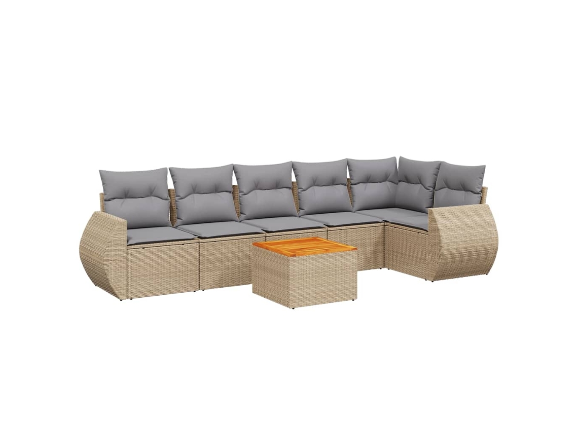Garden Sofa Set, Garden Sofa Sets Vidaxl Bege Rattan / Vime (n/a)