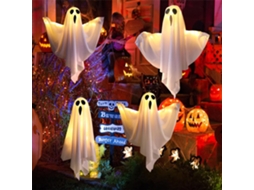 Conjunto De 4 Redes De Luzes De Led, Cor Branca, Tema De Halloween, Para Festas, Casamentos, Janelas, Árvores E Composição Sazonal