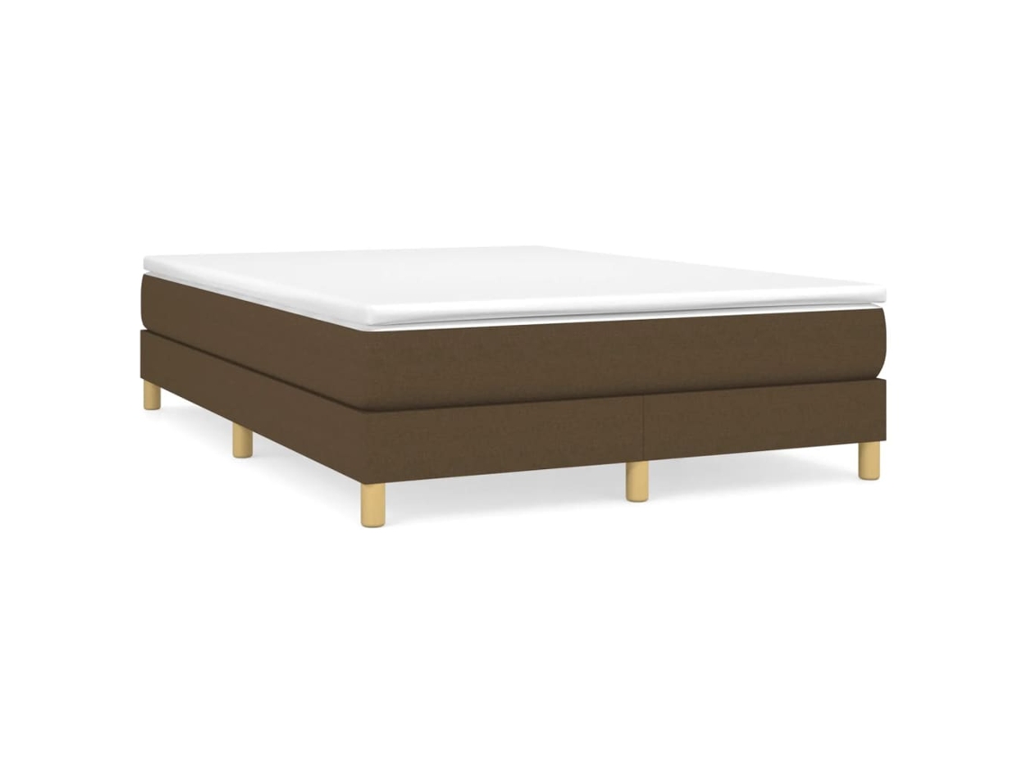 Estrutura de Cama com Molas Tecido Castanho Escuro MAISON EXCLUSIVE (140x190 cm)