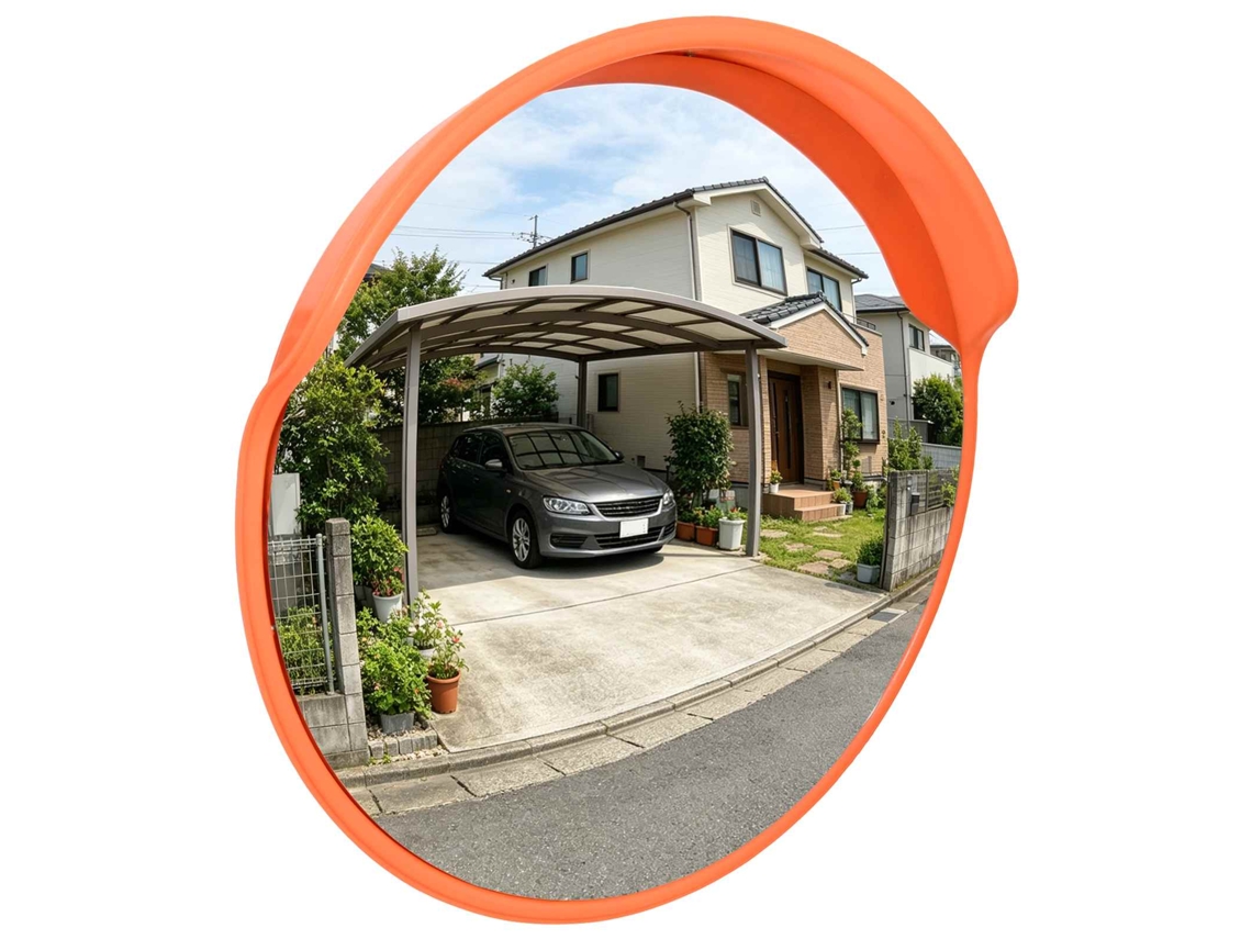 Convex Espelho De Trânsito Para Exterior 60 Cm Policarbonato Laranja